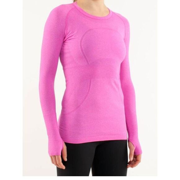LULULEMON ATHLETICA Swiftly Tech Long Sleeve 2.0 In Paris Pink Size 4 - Picture 1 of 4